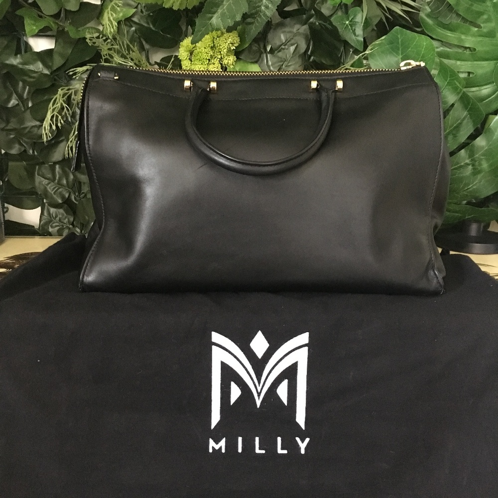 SOLD! MILLY Sienna 2 In 1 Tote Leather Crossbody - Picture 3 of 6